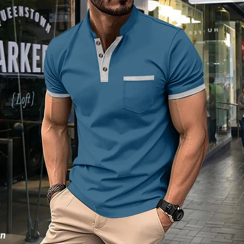 New Summer Men Short Sleeved Polo Shirt Casual Solid Color T-shirt Men's Breathable Shirt For Men Modern Stylish Clothing S-3XL