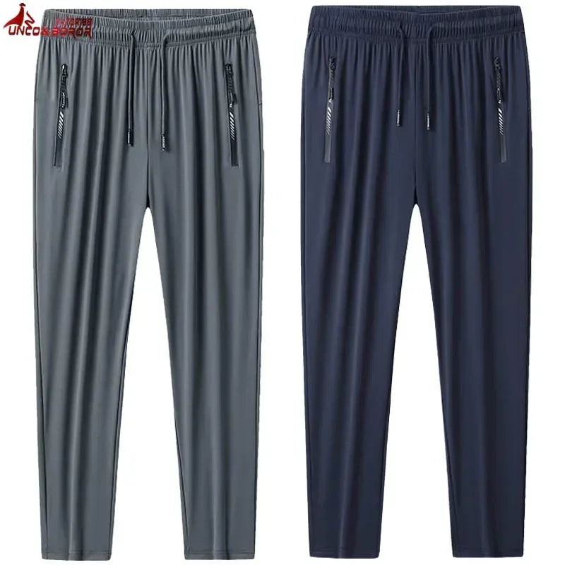 Plus Size 7XL 8XL 9XL Men's Summer Hiking Travel Pants Breathable Athletic Fishing Active Joggers Gym Sports Jersey Sweatpants