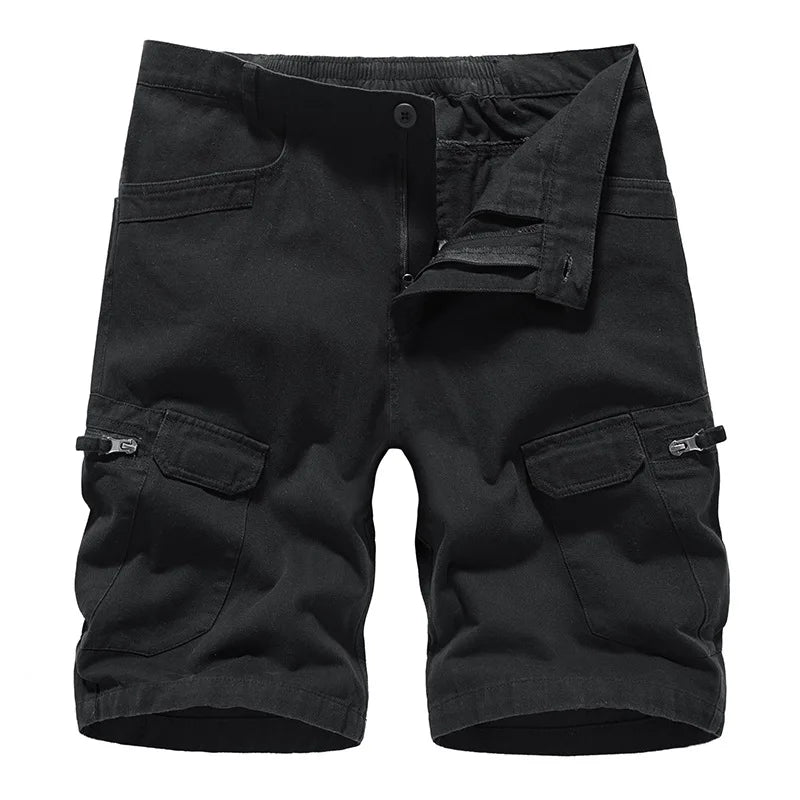 Summer New Men's Cargo Shorts European Size Camouflage Loose Size Casual Five Quarter Pants