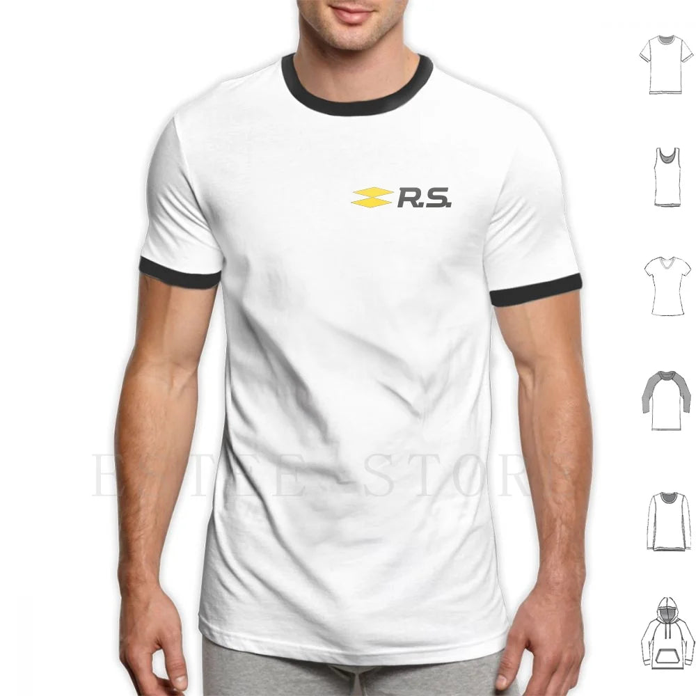 Sport Rs Logo T Shirt Men Cotton 6xl Sport French Megan Rs Chopped Off Sportscar Fun Because Manufacturer Maker Producer