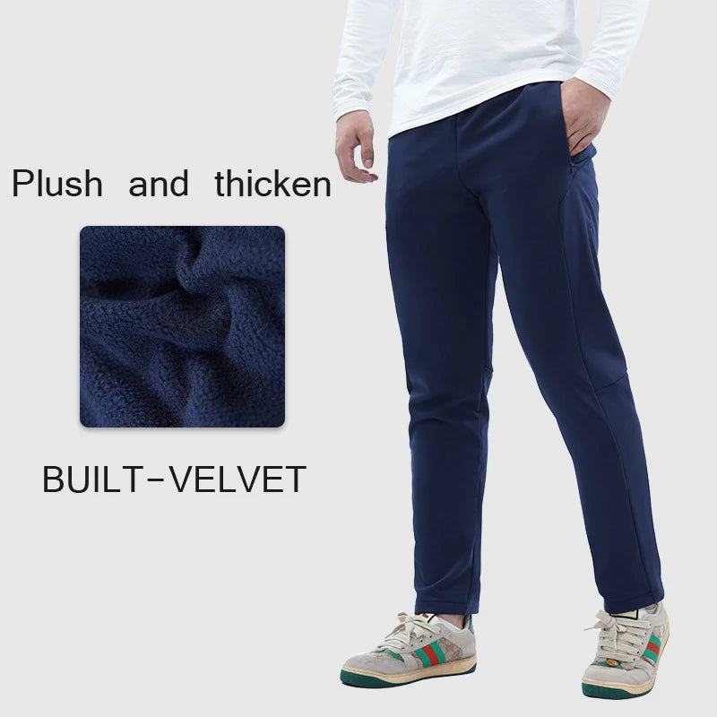 Winter Waterproof Casual Pants Men Thermal Fleece Trousers Man Breathable Sport Jogger Pants Gym Running Sweatpants Men Clothing