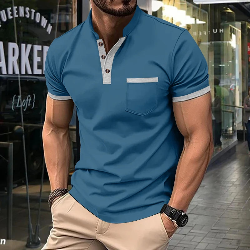 New  Summer Men Short Sleeved Polo Shirt Casual Solid Color T-shirt Men's Breathable Shirt For Men Modern Stylish Clothing S-3XL