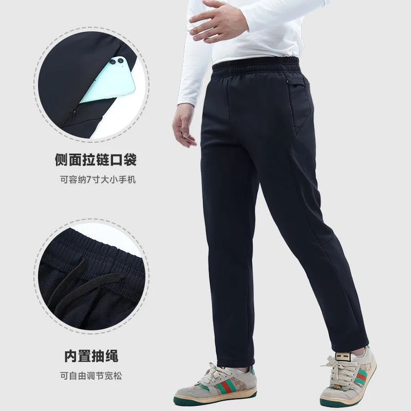 Winter Waterproof Casual Pants Men Thermal Fleece Trousers Man Breathable Sport Jogger Pants Gym Running Sweatpants Men Clothing