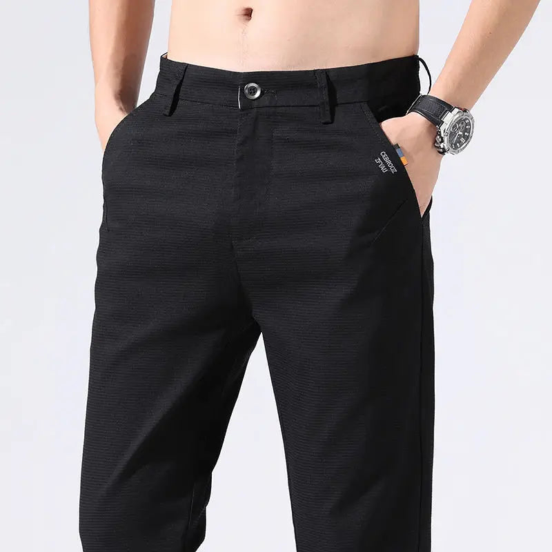 Spring Summer All-match Men Suit Pants Business Office Korean Streetwear Fashion Male Clothing Slim Casual Straight Trousers 38