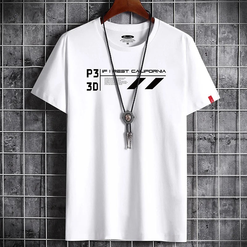 2022 Newest T Shirt for Men Clothing Fitness Black O Neck AnimeMan T-shirt For Male Oversized S-6XL New Men T-shirts Goth Punk