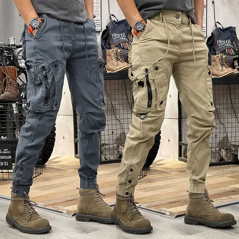 Camo Navy Trousers Man Harem Y2k Tactical Military Cargo Pants for Men Techwear High Quality Outdoor Hip Hop Work Stacked Slacks