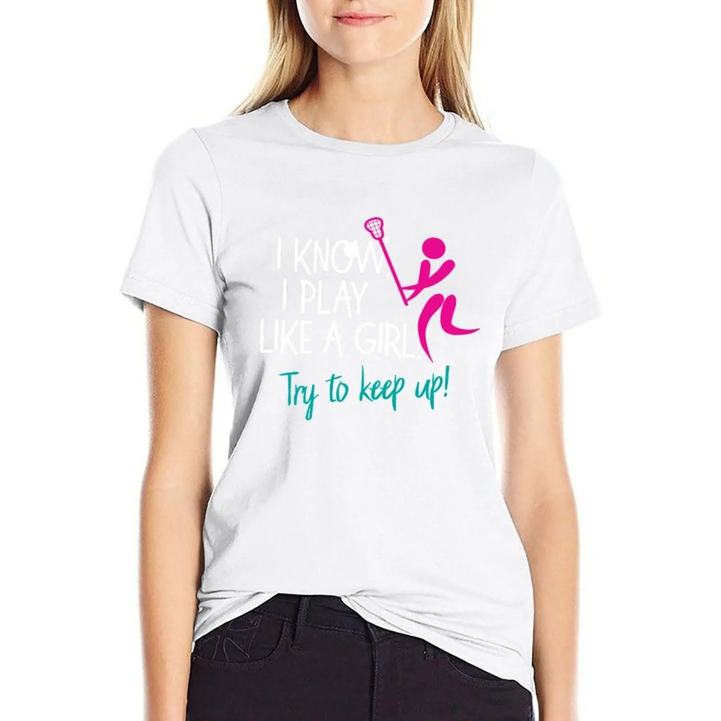 I Know I Play Like A Girl T-Shirt animal print Aesthetic clothing t-shirt dress for Women long