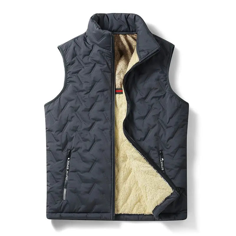 Cashmere Mens Vest Windproof Lambswool Graphene Heat Gathering Sleeveless Jacket Coat Men Versatile Outdoors Thicken Waistcoat