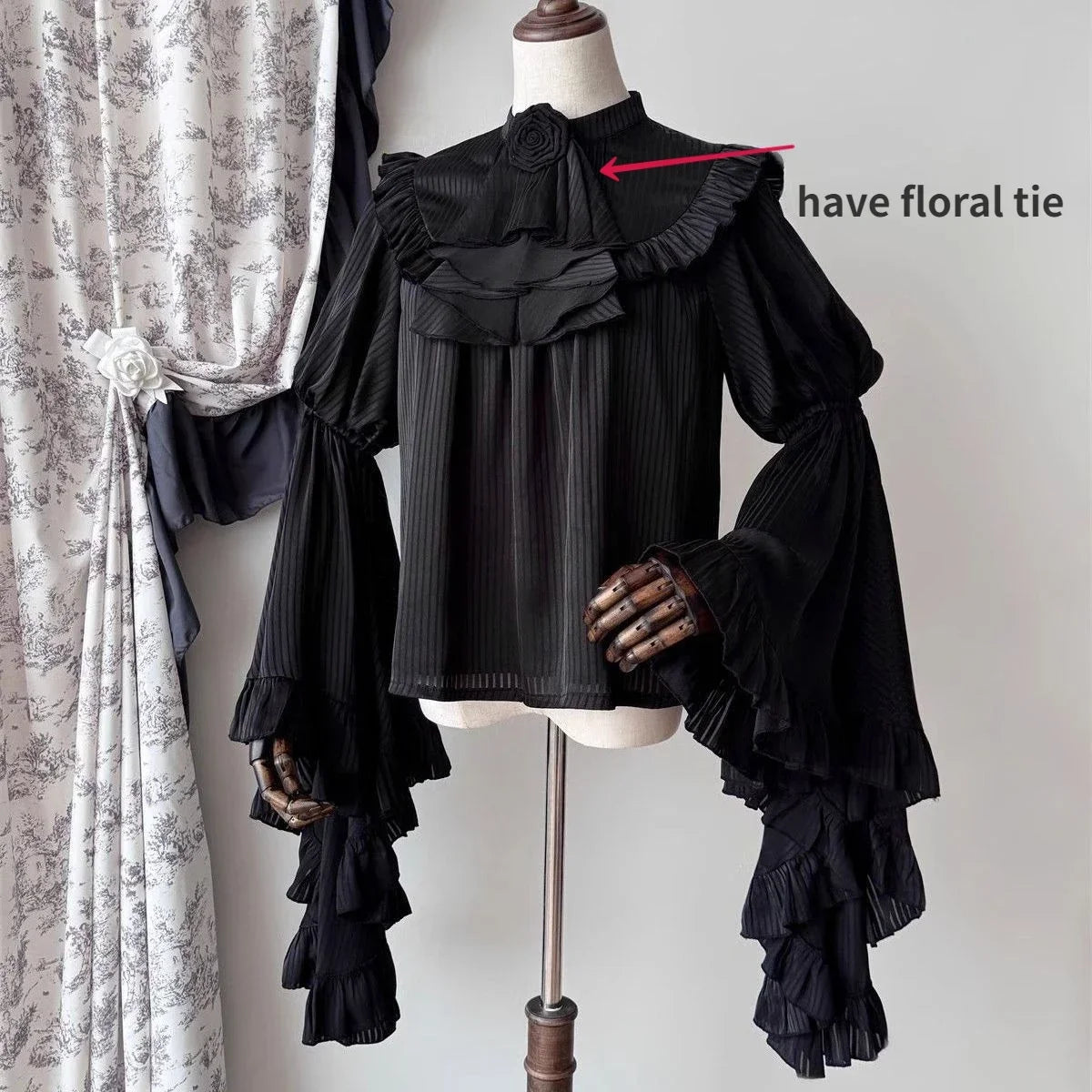 Japanese Blusas Mujer De Moda Lolita Blouse Women Ruffle Sleeve Harajuku Tops Sweet Gothic Y2k Aesthetic Vintage Cosplay Shirts