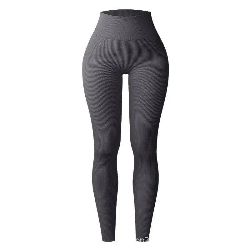 Threaded Sports Pants Leggings Women Yoga Fitness High Waist Hip Lifting Leggings Sport Women Fitness Push Up