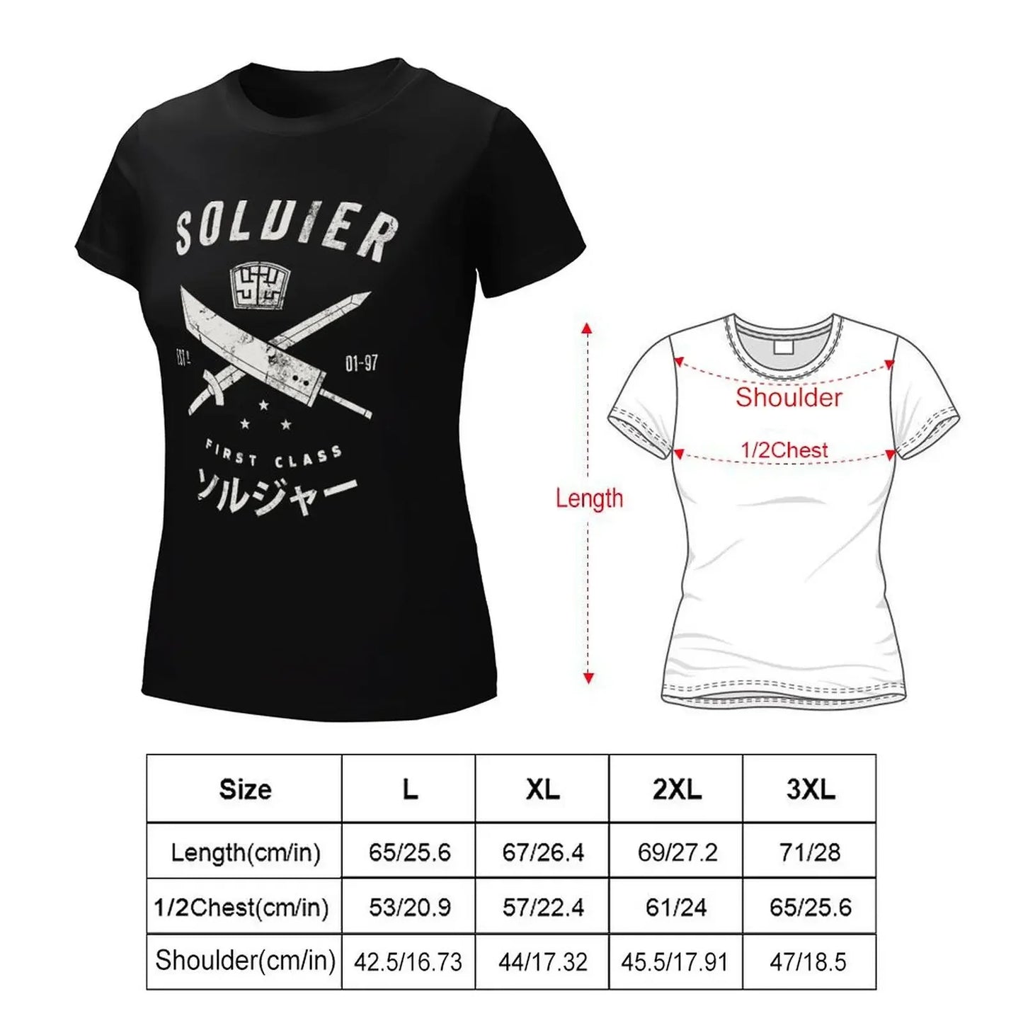 SOLDIER T-Shirt Short sleeve tee Female clothing t-shirt dress for Women graphic