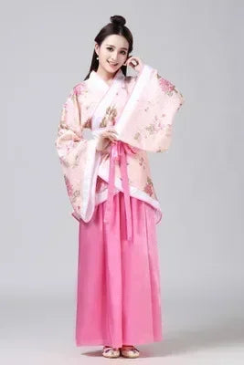 Vintage Hanfu Women Top Skirt 2 Piece Set Costume Festival Outfit Cosplay Ladies Dress Suit Elegant Traditional Chinese Clothing