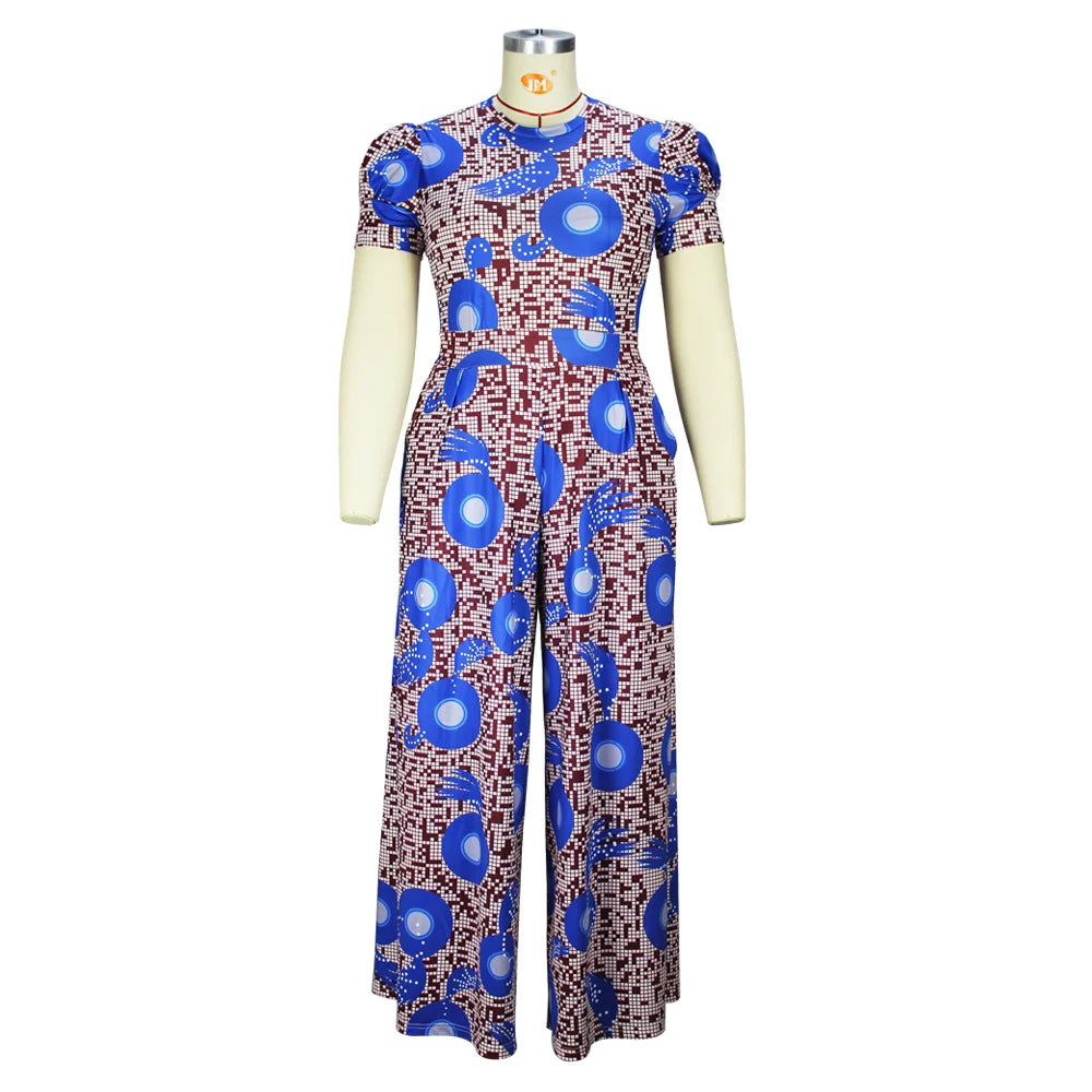 SOMO Plus Size Women's 2023 Letter Print Short Sleeve Loose Fashion Printing Bright Color Casual Jumpsuit Wholesale Dropshipping