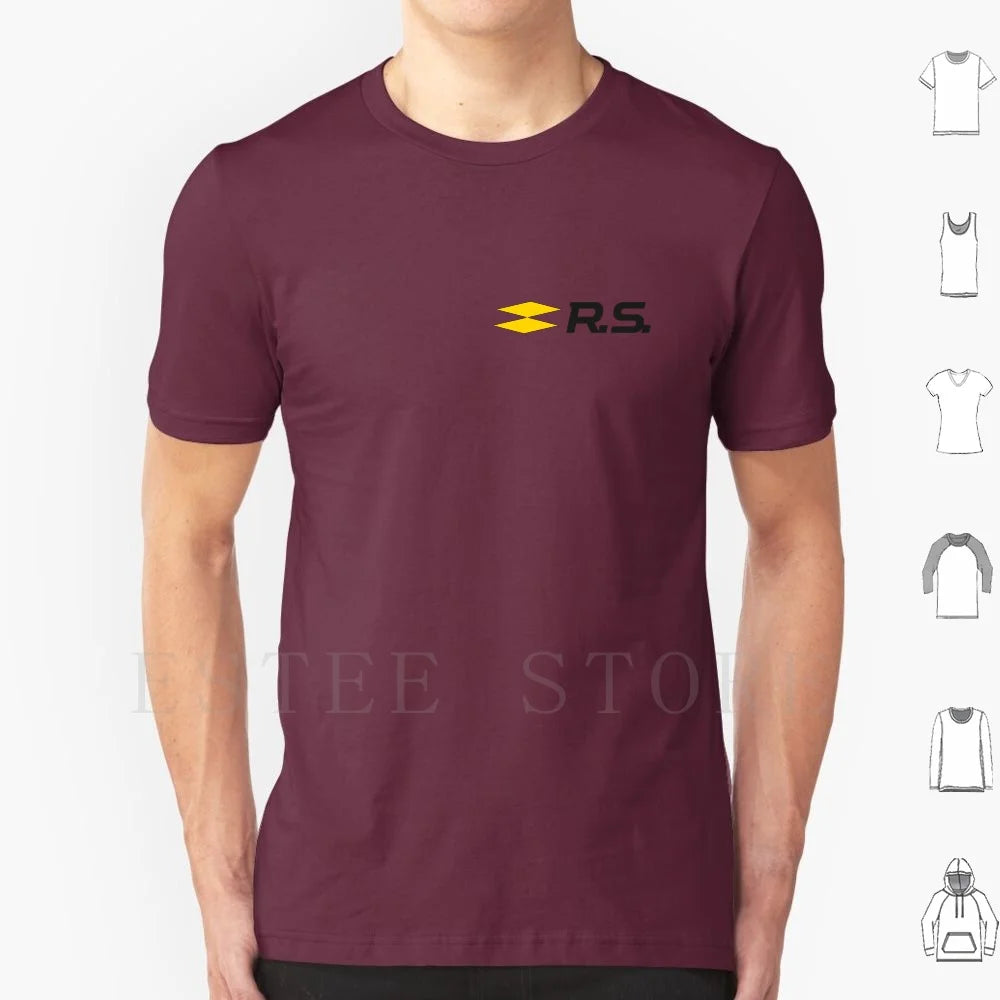 Sport Rs Logo T Shirt Men Cotton 6xl Sport French Megan Rs Chopped Off Sportscar Fun Because Manufacturer Maker Producer