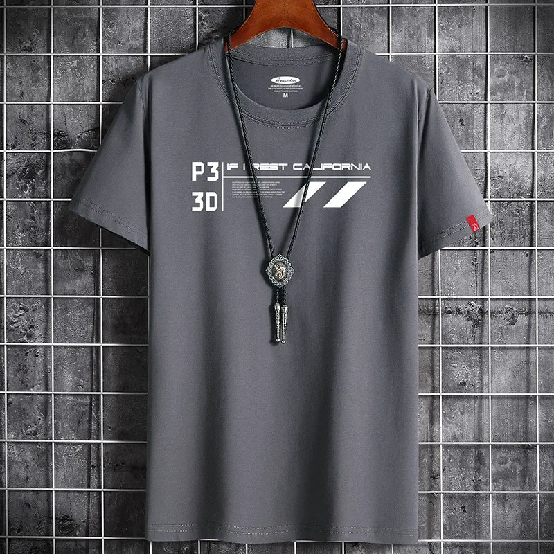 2022 Newest T Shirt for Men Clothing Fitness Black O Neck AnimeMan T-shirt For Male Oversized S-6XL New Men T-shirts Goth Punk