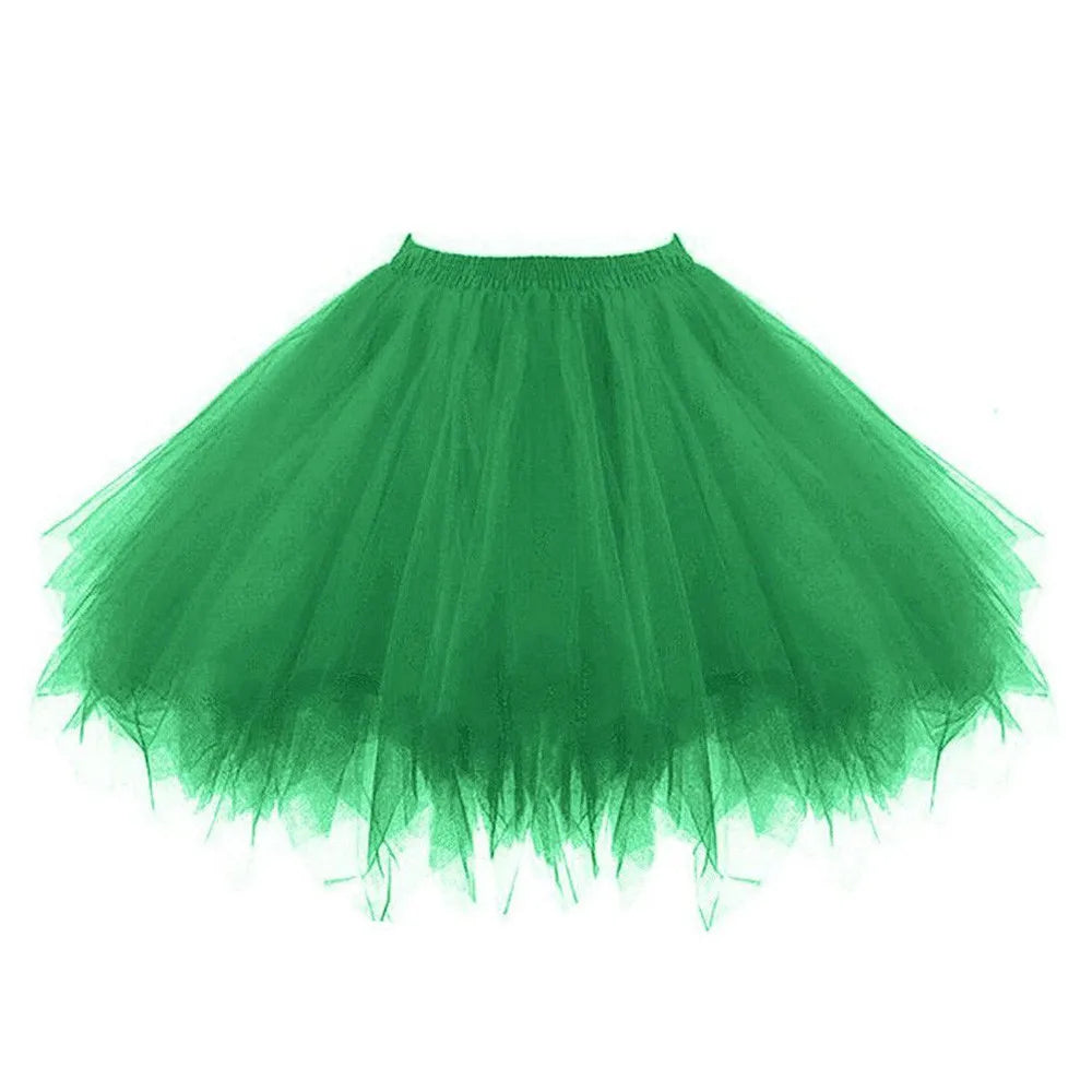 Women Skirts Tutu Princess Fashion Ballet Black Tutu Fluffy Skirt For Women Tulle Petticoat Skirts Elastic Adult Pink Tutu Skirt