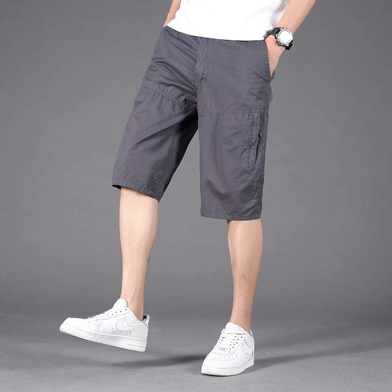 2024 summer new style Men's fashion Shorts Mens Tactical Pants Casual Big Pocket Sports Slacks Cargo Trousers male Size XL-6XL