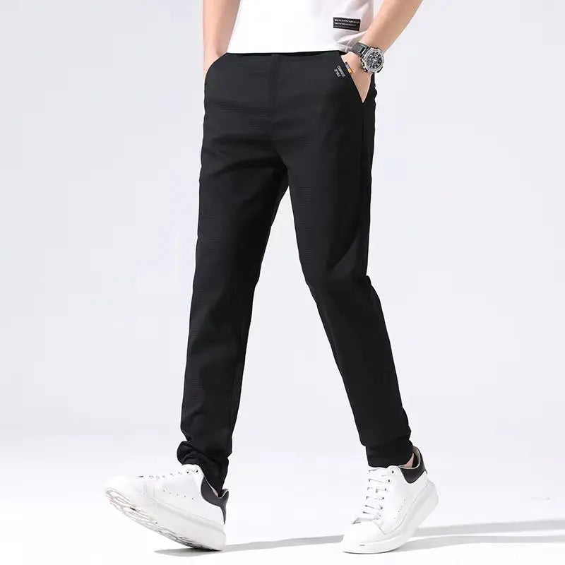 Spring Summer All-match Men Suit Pants Business Office Korean Streetwear Fashion Male Clothing Slim Casual Straight Trousers 38