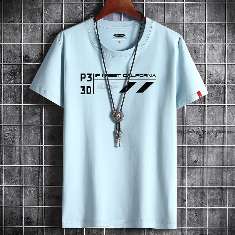 2022 Newest T Shirt for Men Clothing Fitness Black O Neck AnimeMan T-shirt For Male Oversized S-6XL New Men T-shirts Goth Punk