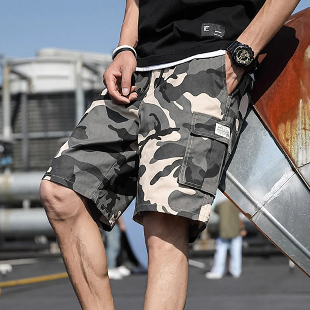 Summer Shorts Men's New Trend Camouflage Overalls Baggy Casual Outdoor Sports Half Pants Pocket Comfortable Cargo Shorts