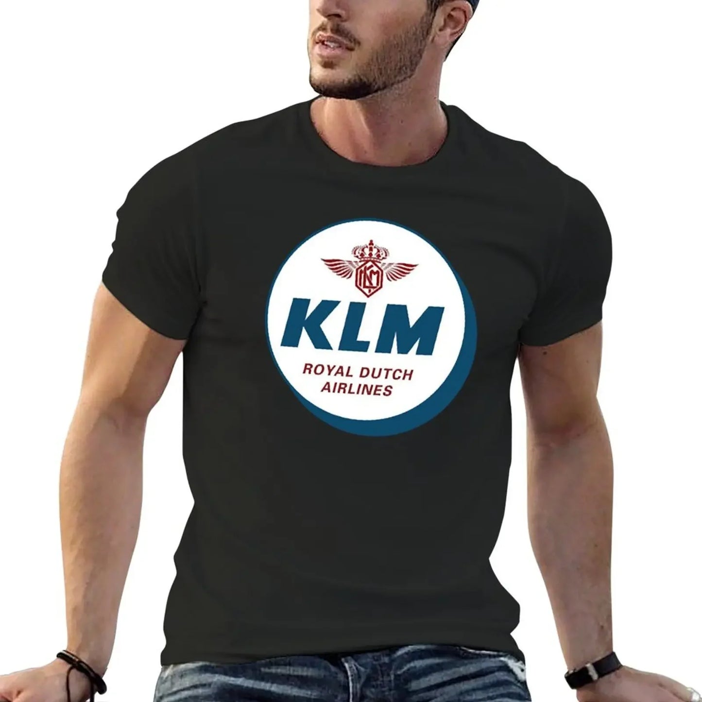 Simple KLM Design T-Shirt essential t shirt boys whites mens clothing