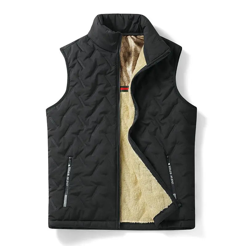 Cashmere Mens Vest Windproof Lambswool Graphene Heat Gathering Sleeveless Jacket Coat Men Versatile Outdoors Thicken Waistcoat