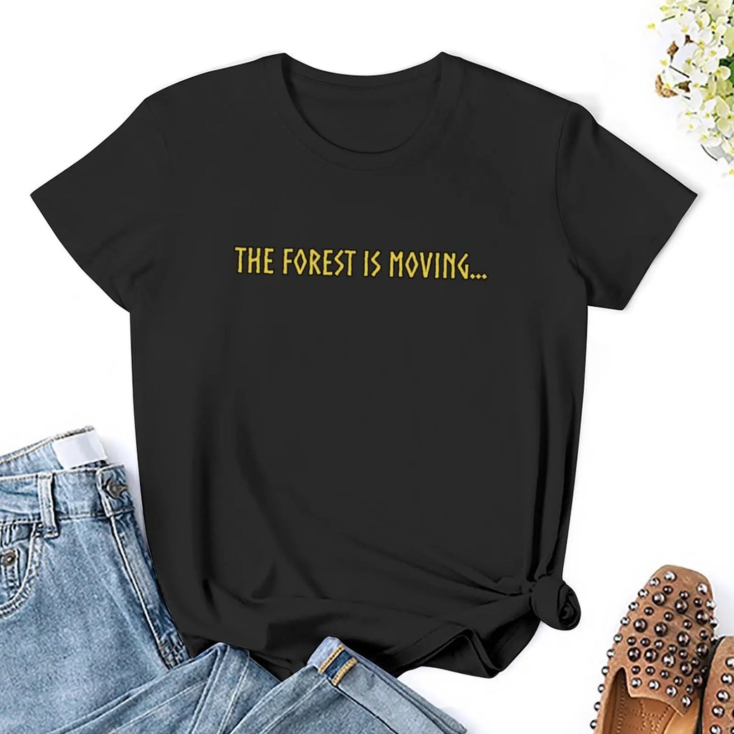 The Forest Is Moving... T-Shirt Aesthetic clothing plus size tops kawaii clothes t-shirt dress for Women long