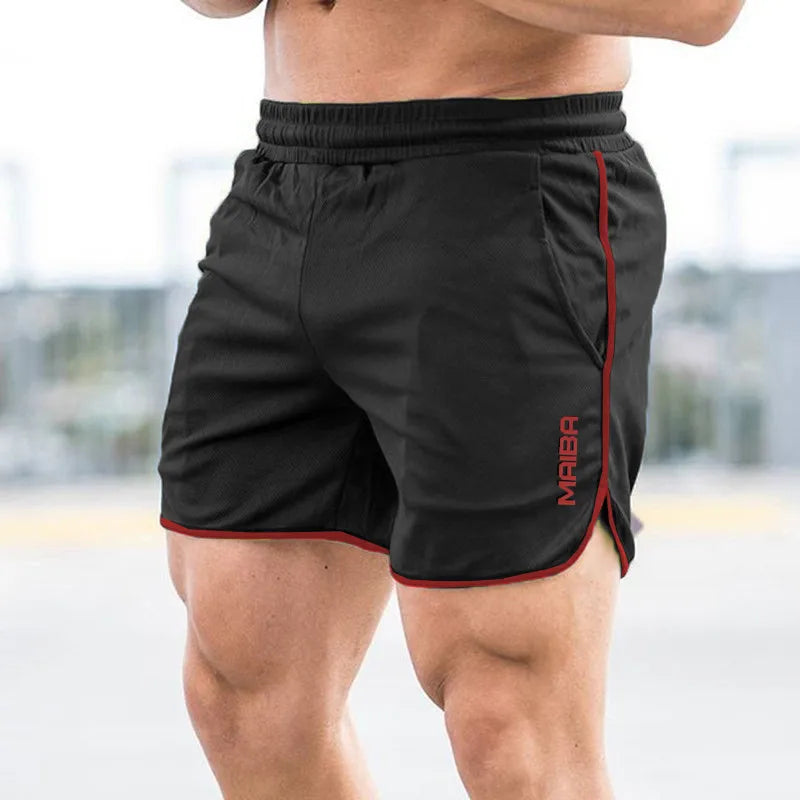 New Fitness Breathable Sports Shorts Running Quick Dry Pants Summer Slim Training Quarter Pants 2023