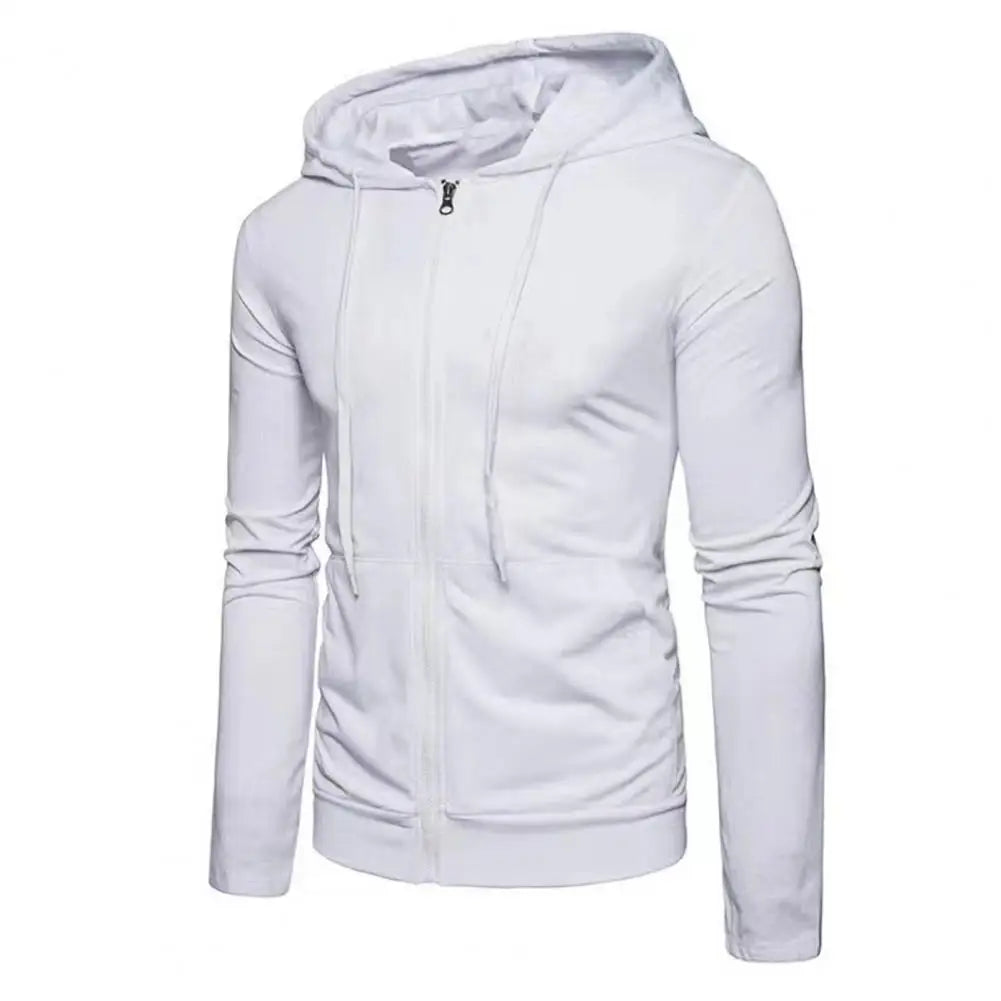 Autumn Men Sweatshirts Long Sleeve Jacket Hoodie Zipper Closure Jacket Male Hoodies Sweatshirt Slim Fit Male Clothing