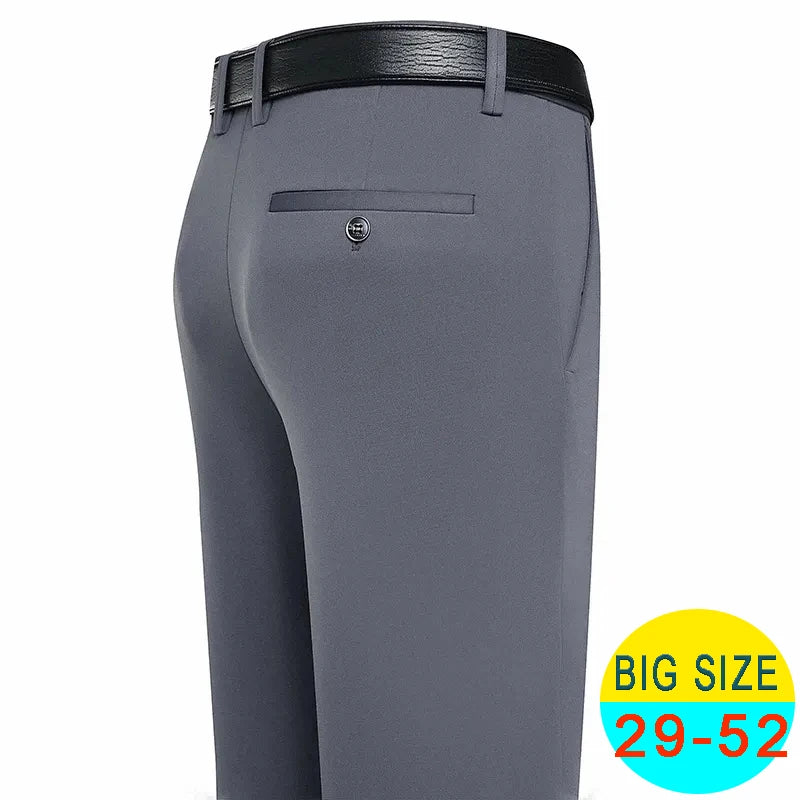 Big Size Business Casual Pants Men Black Formal Trousers Spring Summer Golf Stretch Suit Pants Office Dress Pants Classic Navy