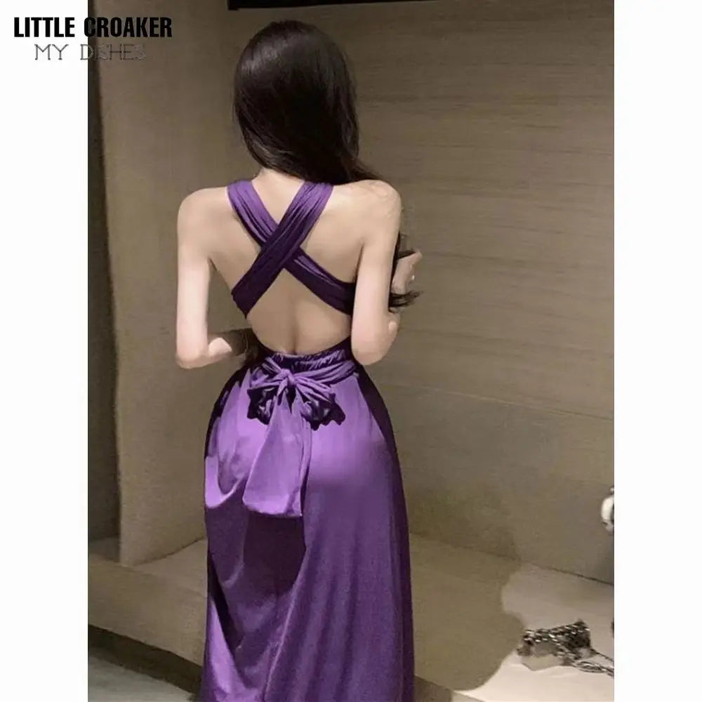 Multiple Ways To Wear Black Green Red Dark Purple Simple Prom Dress Women Sexy Bandage Dresses 2024