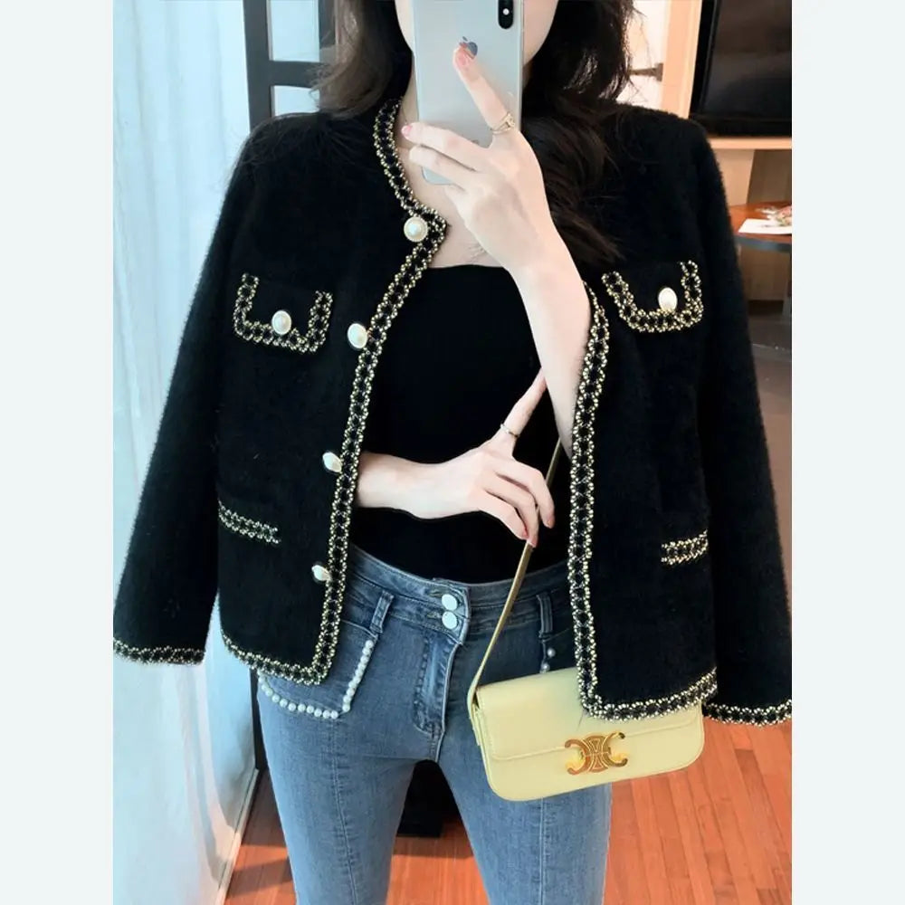 Autumn Winter New Round Neck Long Sleeve Fashion Outwear Women High Street Casual Loose Button Cardigan Vintage Elegant Sweater