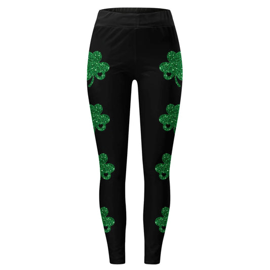 St.Patrick's Day Ireland Leggings Women Green Shamrock Printing Sports Leggings Casual Yoga Push Up Fitness Leggings Women