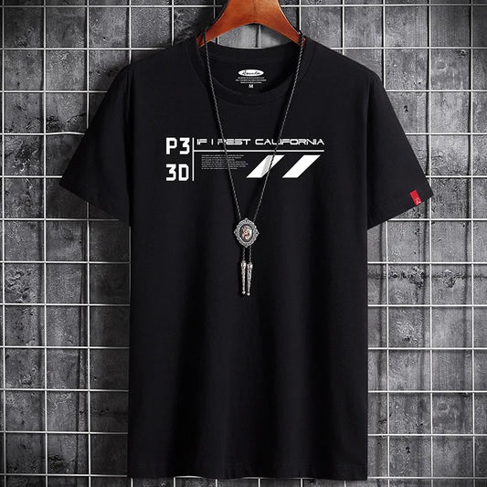 2022 Newest T Shirt for Men Clothing Fitness Black O Neck AnimeMan T-shirt For Male Oversized S-6XL New Men T-shirts Goth Punk